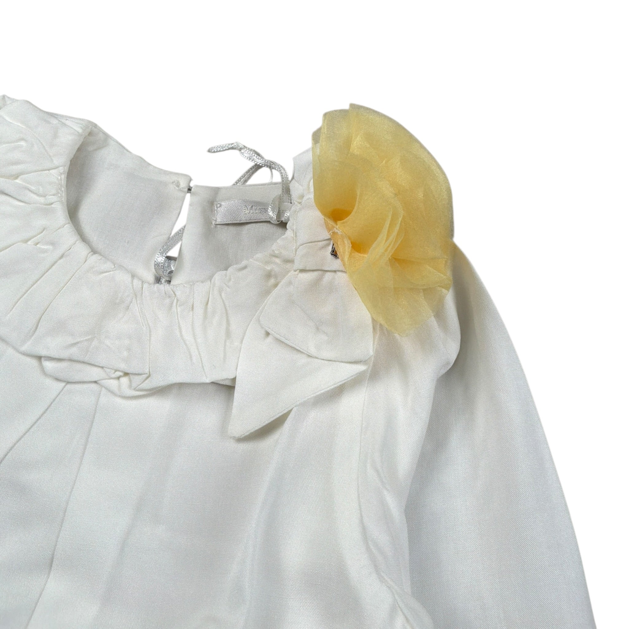Miss Grant Camicia Manica Lunga tinta unita Bianco per Neonata MG1476 BIANCO MISS GRANT 