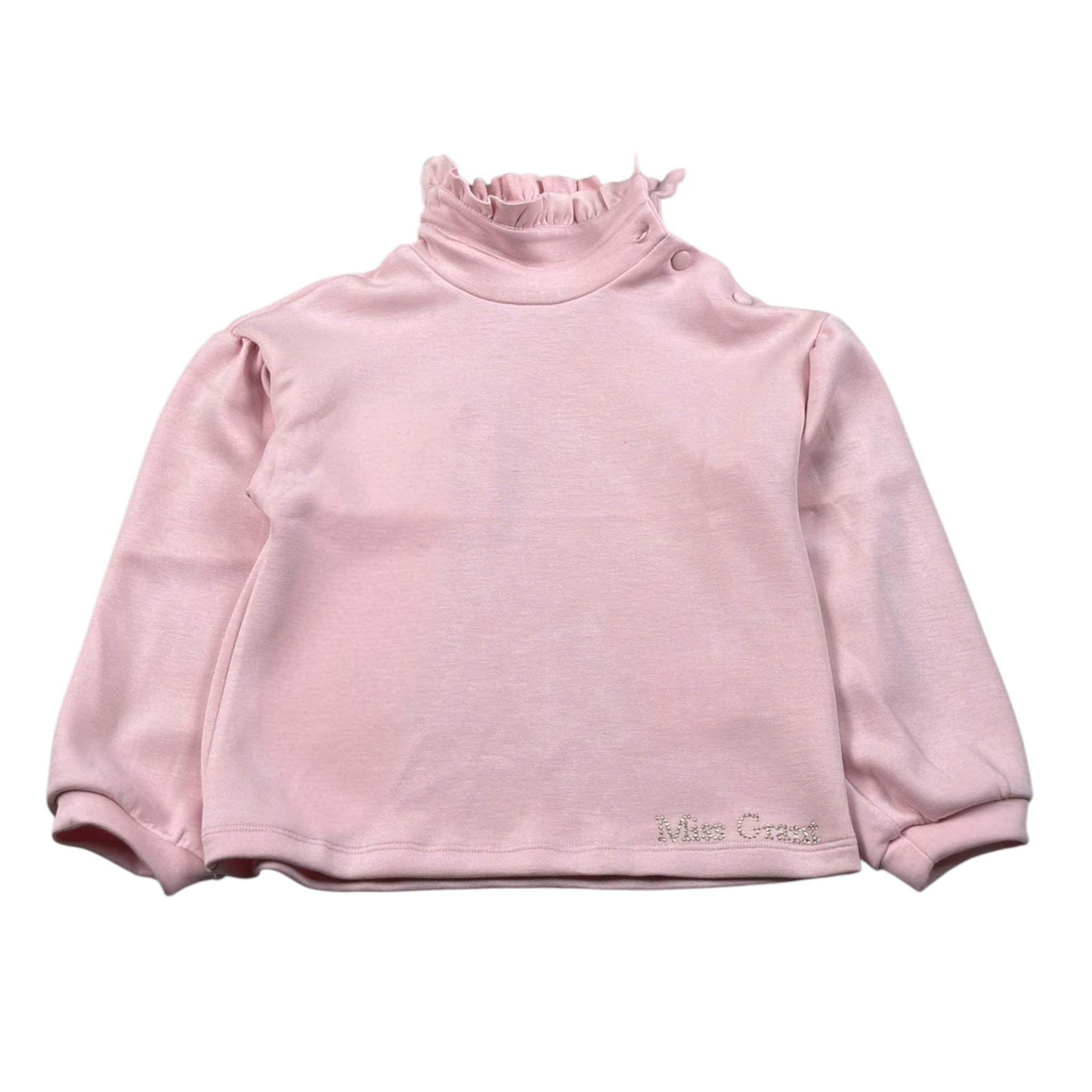 Miss Grant Felpa tinta unita Collo Rosa per Bambina MG1480 ROSA MISS GRANT 