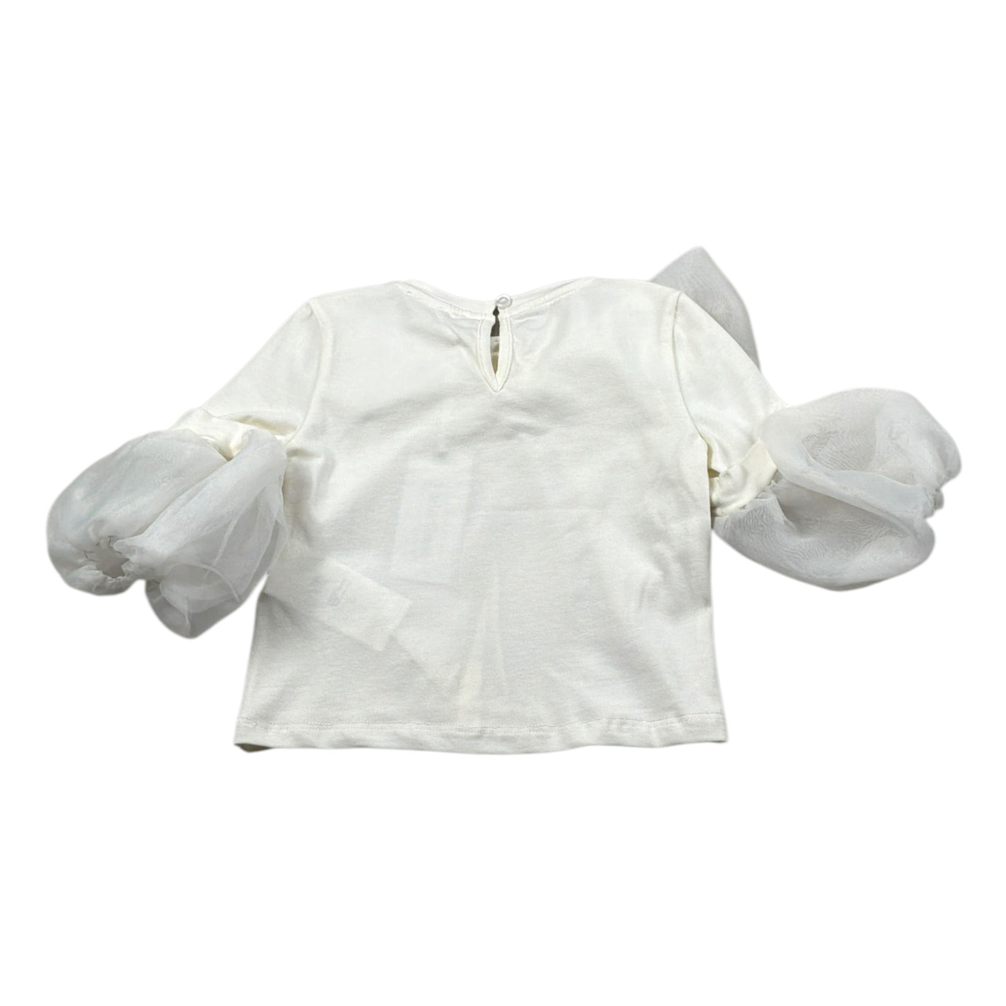 Miss Grant T-Shirt Girocollo tinta unita Panna per Neonata MG14822 PANNA MISS GRANT 
