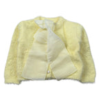 Miss Grant Cardigan tinta unita con Fiocco Giallo per Neonata MG1492 GIALLO MISS GRANT 