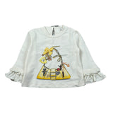 Miss Grant Shirt Girocollo tinta unita con Stampa Bianco per Bambina MG1501XX BIANCO MISS GRANT 