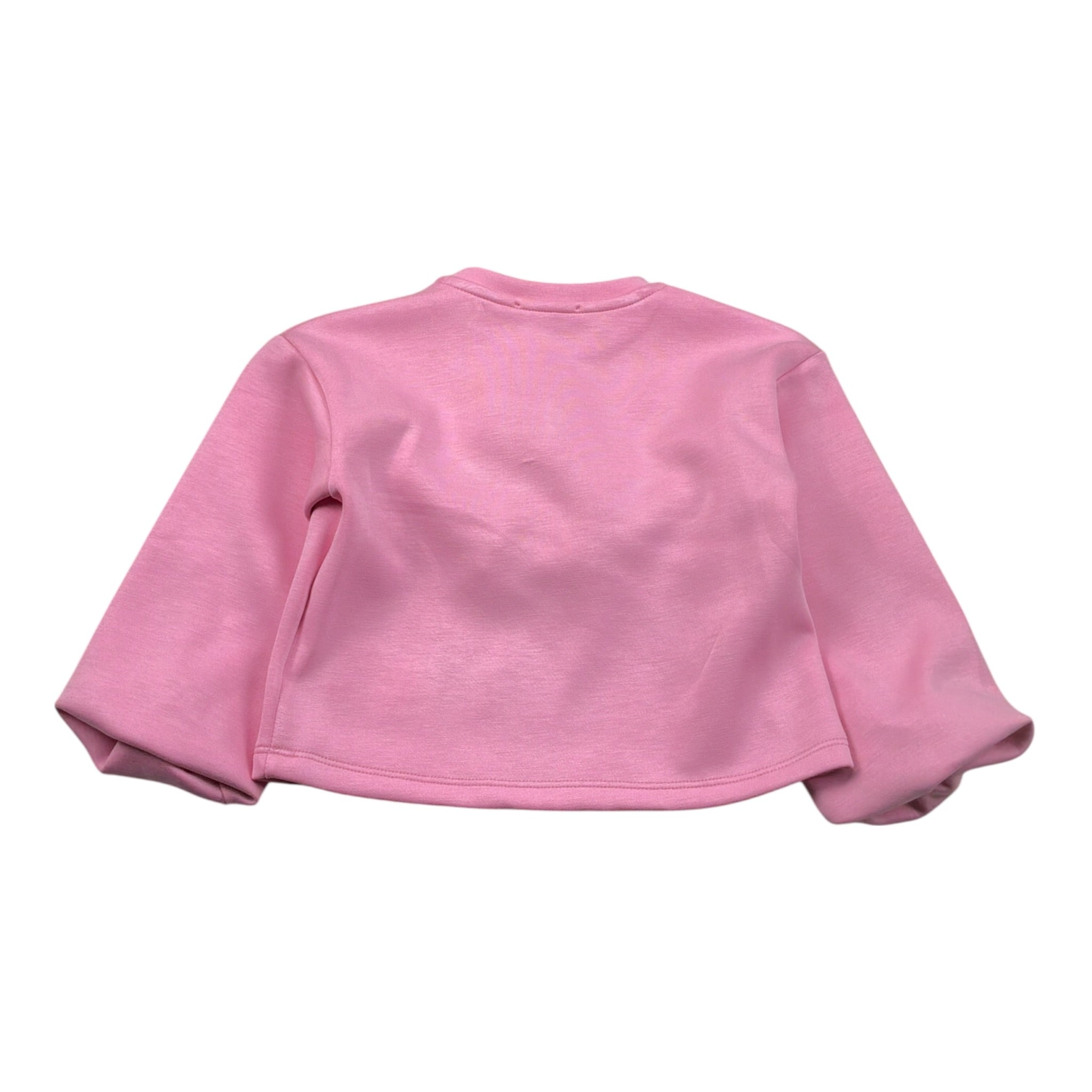 Miss Grant Felpa Girocollo tinta unita con Applicazioni Rosa per Bambina MG1510J ROSA MISS GRANT 