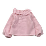 Miss Grant Felpa Chiusa tinta unita con Rouches Rosa per Neonata MG1538N ROSA MISS GRANT 