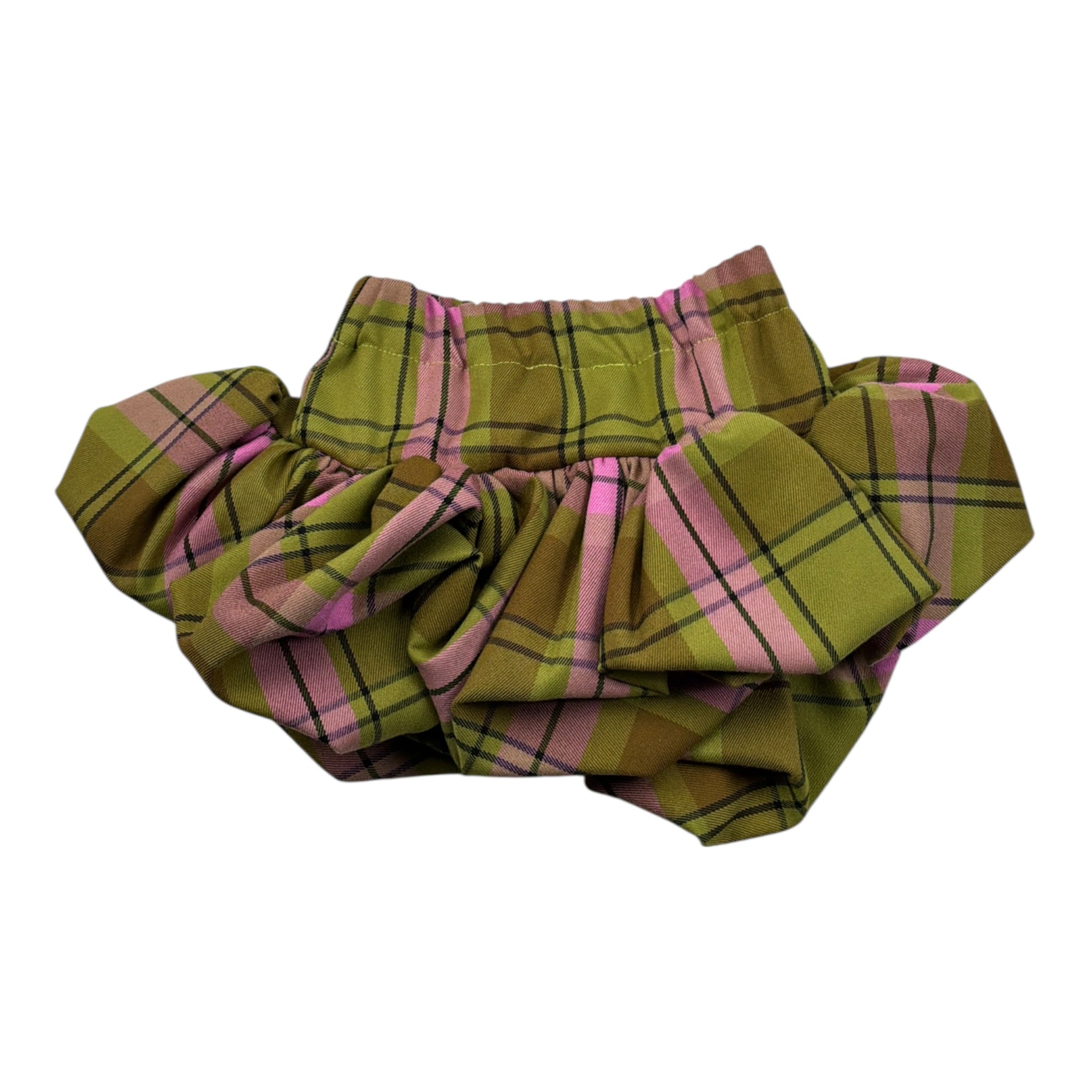 Miss Grant Short Modello Gonna Fantasia Quadri Verde per Neonata MG1552 VERDE MISS GRANT 