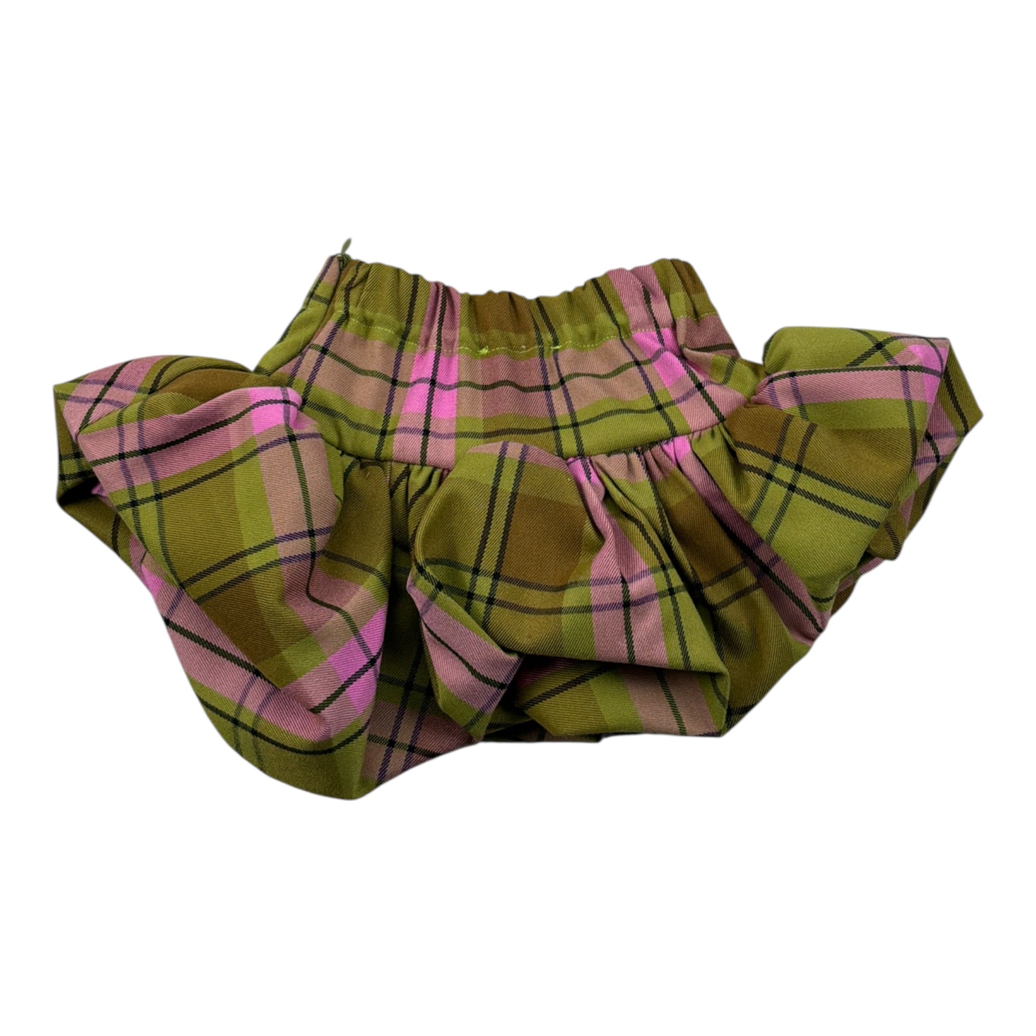 Miss Grant Short Modello Gonna Fantasia Quadri Verde per Neonata MG1552 VERDE MISS GRANT 