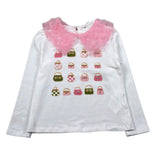 Miss Grant Completo 2 Pezzi Shirt-Gonna Panna/Verde per Bambina MG1552X PANNA/VERDE MISS GRANT 
