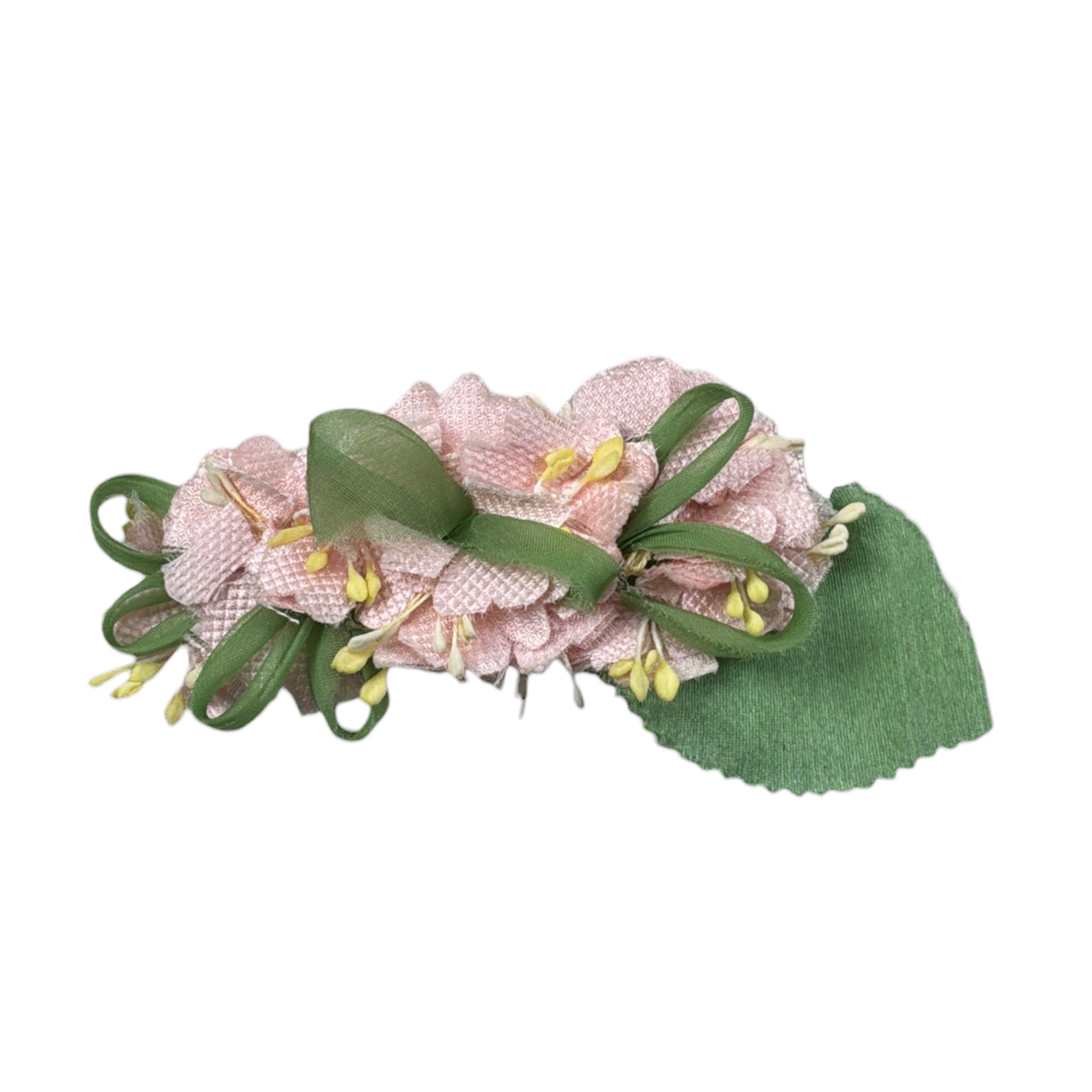 Miss Leod Fermaglio tinta unita con Fiore Rosa per Bambina 0338 ROSA MISS LEOD 