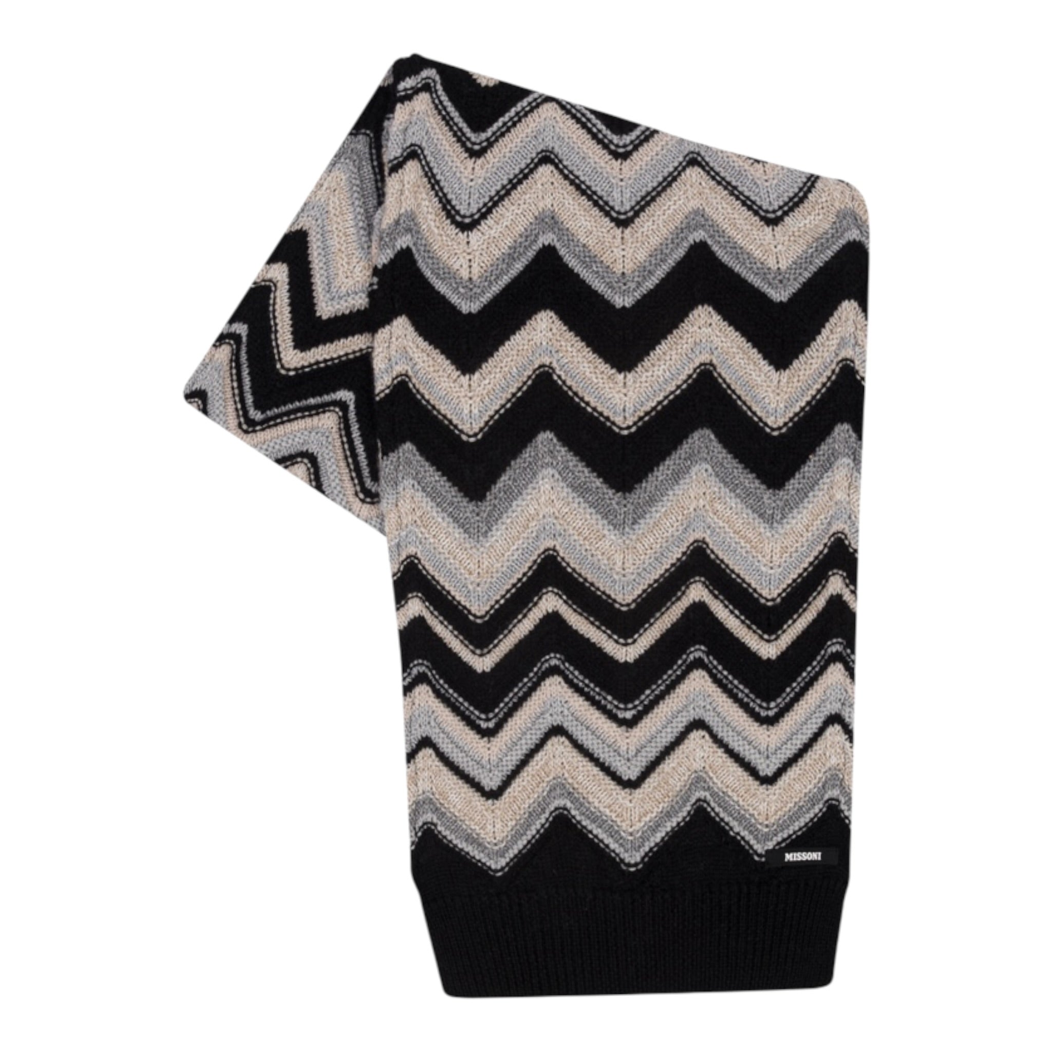 Missoni Sciarpa Bicolore con Fantasia Nero per Bambina MX0P23 NERO MISSONI 