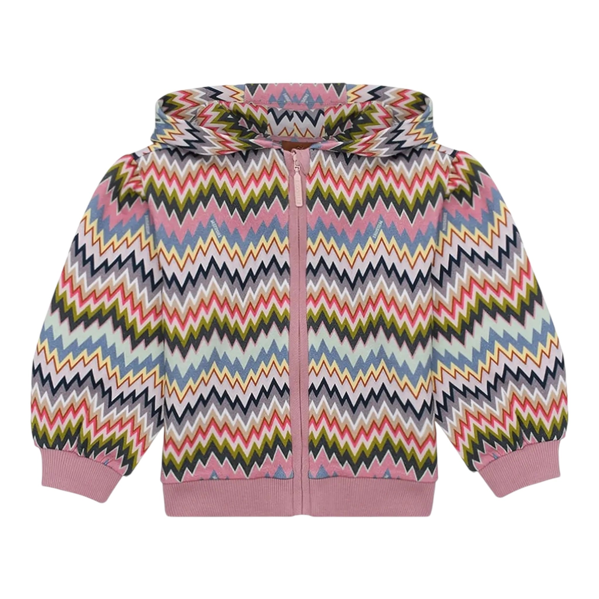 Missoni Felpa Multicolor con Zip E Cappuccio Multicolor per Neonata MX4010 MULTICOLOR MISSONI 