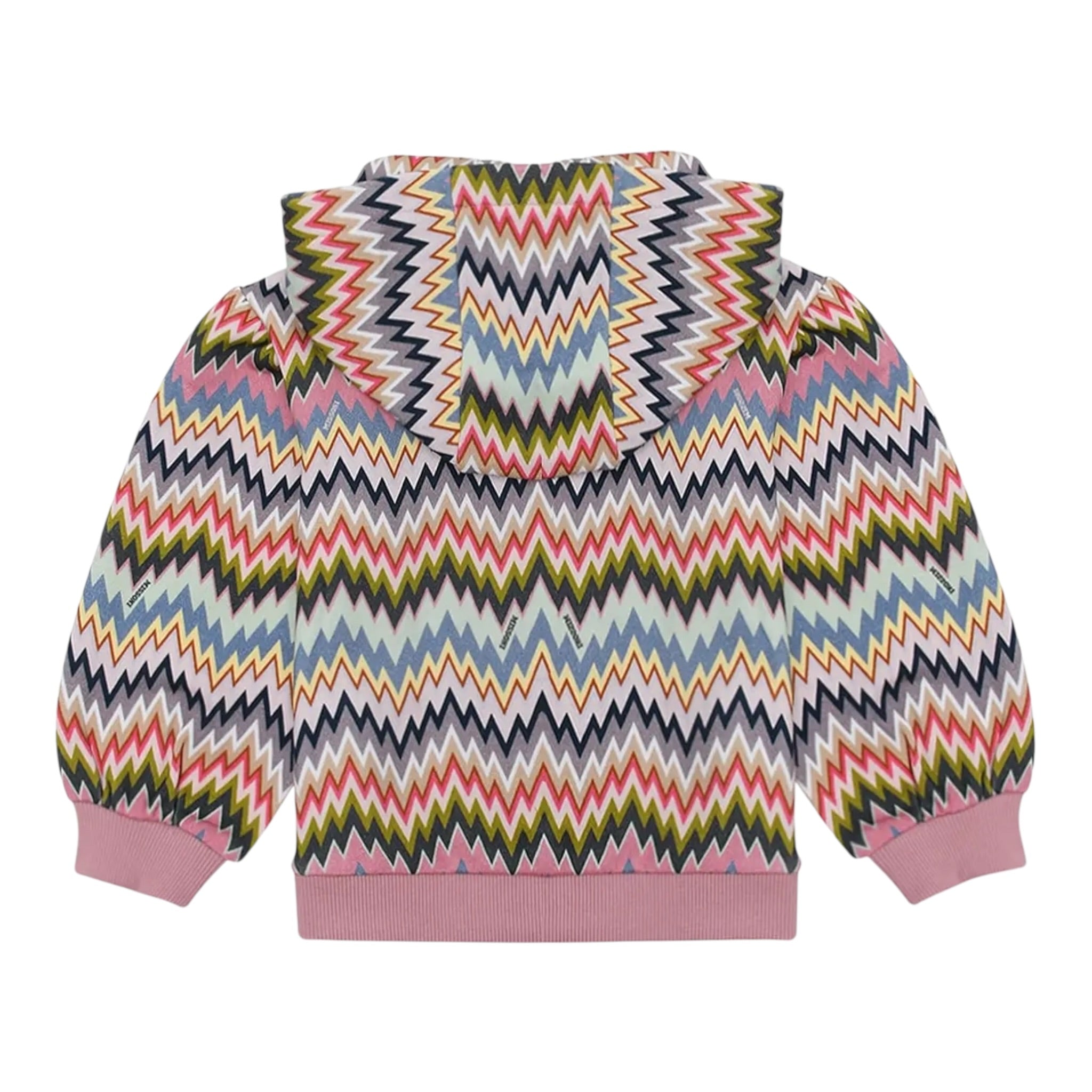 Missoni Felpa Multicolor con Zip E Cappuccio Multicolor per Neonata MX4010 MULTICOLOR MISSONI 