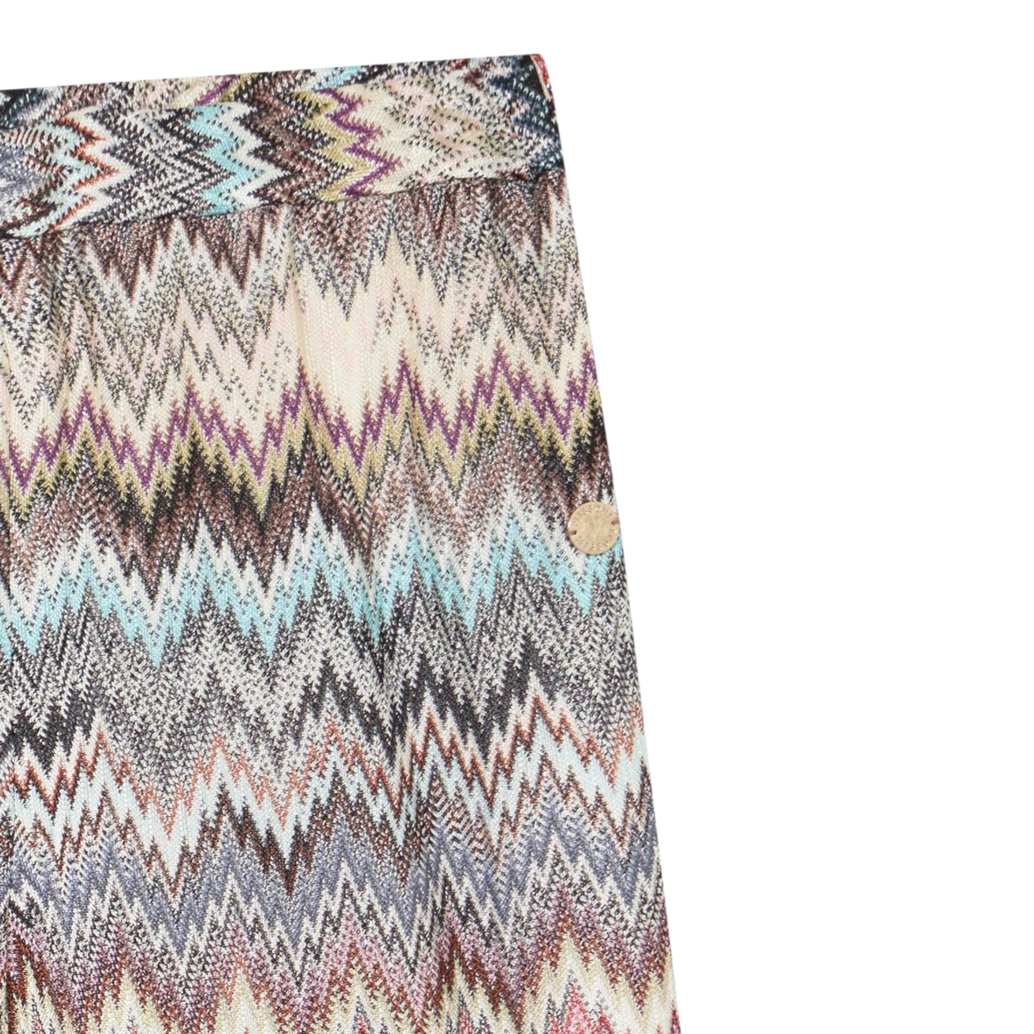 Missoni Pantalone Modello A Palazzo tinta unita con Fantasia Bianco per Bambina MX6B10X BIANCO MISSONI 
