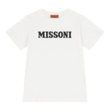 Missoni T-Shirt tinta unita con Stampa Bianco per Bambina MX8A31 BIANCO MISSONI 