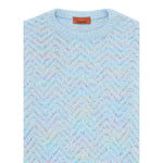 Missoni Maglia tinta unita con Paillettes Azzurro per Bambina MX9A40 AZZURRO MISSONI 