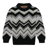 Missoni Maglia Bicolore con Fantasia Nero per Bambina MX9P00 NERO MISSONI 