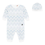 Missoni Set Tutina-Cappello tinta unita Azzurro per Neonato MXB530 AZZURRO MISSONI 