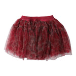 Monnalisa Gonna tinta unita con Tulle Rosso per Bambina 0F347X ROSSO MONNALISA 