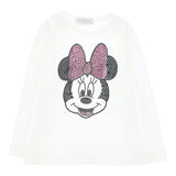 Monnalisa Shirt tinta unita con Stampa Bianco per Bambina 110639 BIANCO MONNALISA 