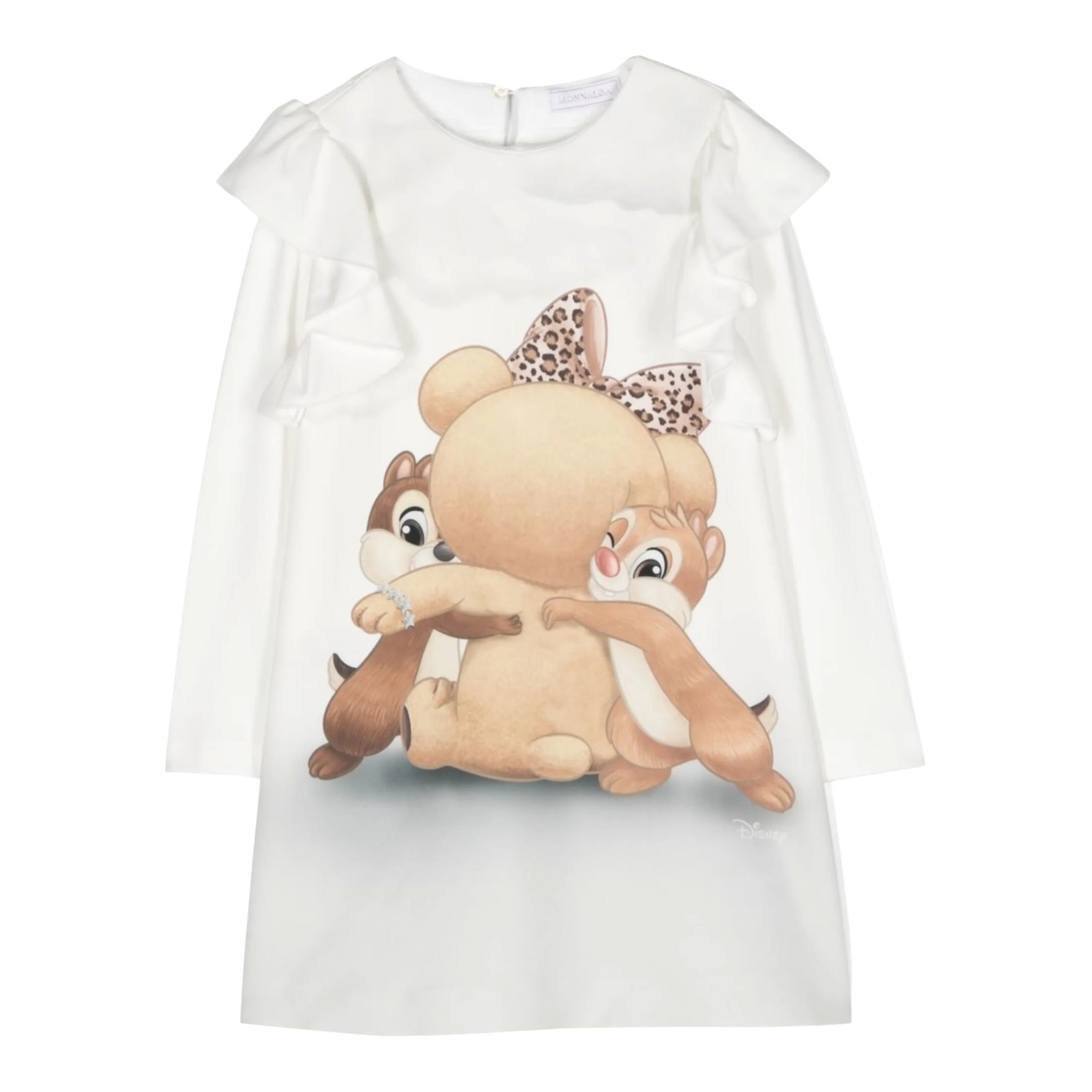 Monnalisa Abito Manica Lunga tinta unita Panna per Bambina 110922 PANNA MONNALISA 