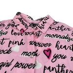 Monnalisa Camicia Manica Lunga tinta unita con Stampe Rosa per Bambina 114302 ROSA MONNALISA 