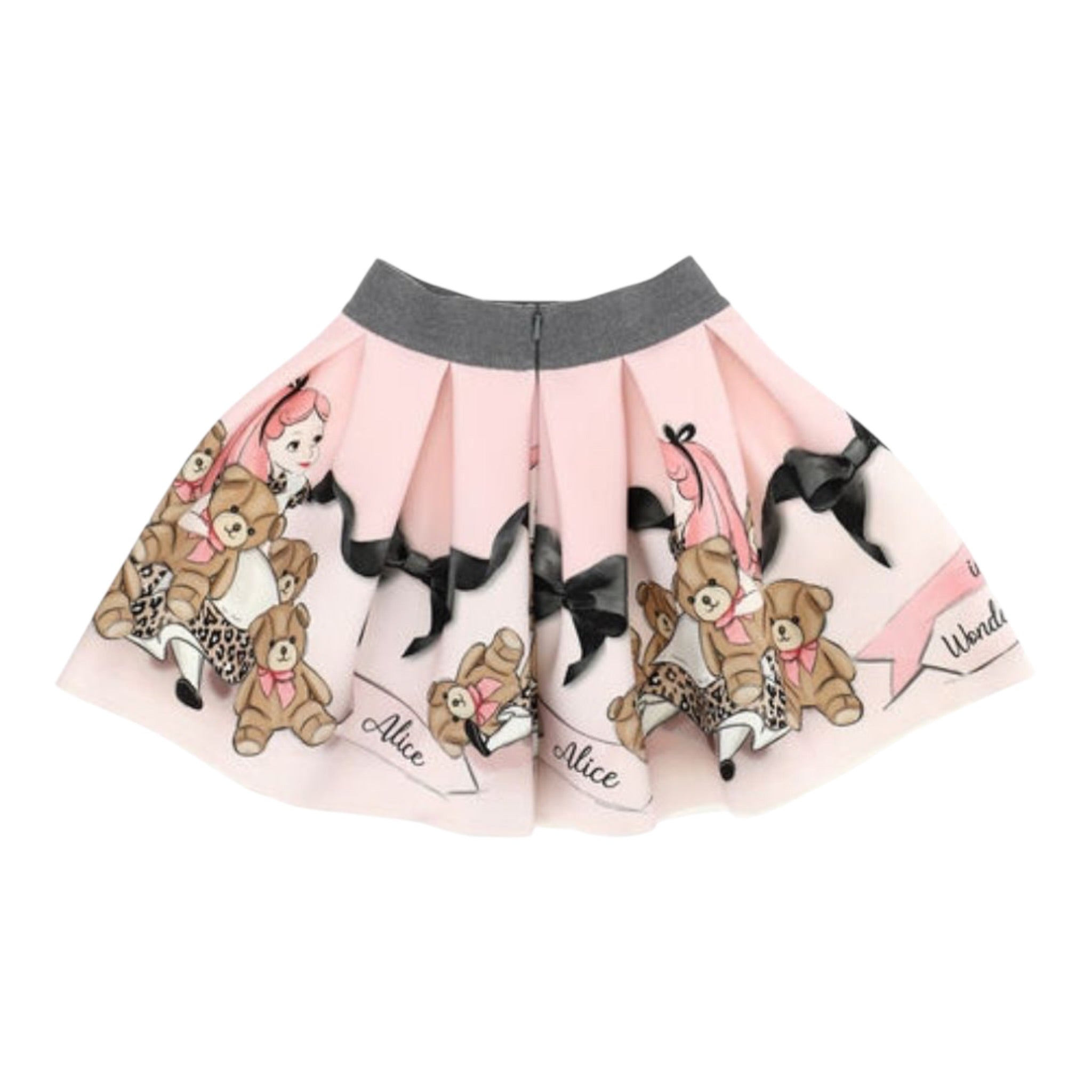Monnalisa Gonna tinta unita Stampa Fantasia Rosa per Bambina 116706 ROSA MONNALISA 