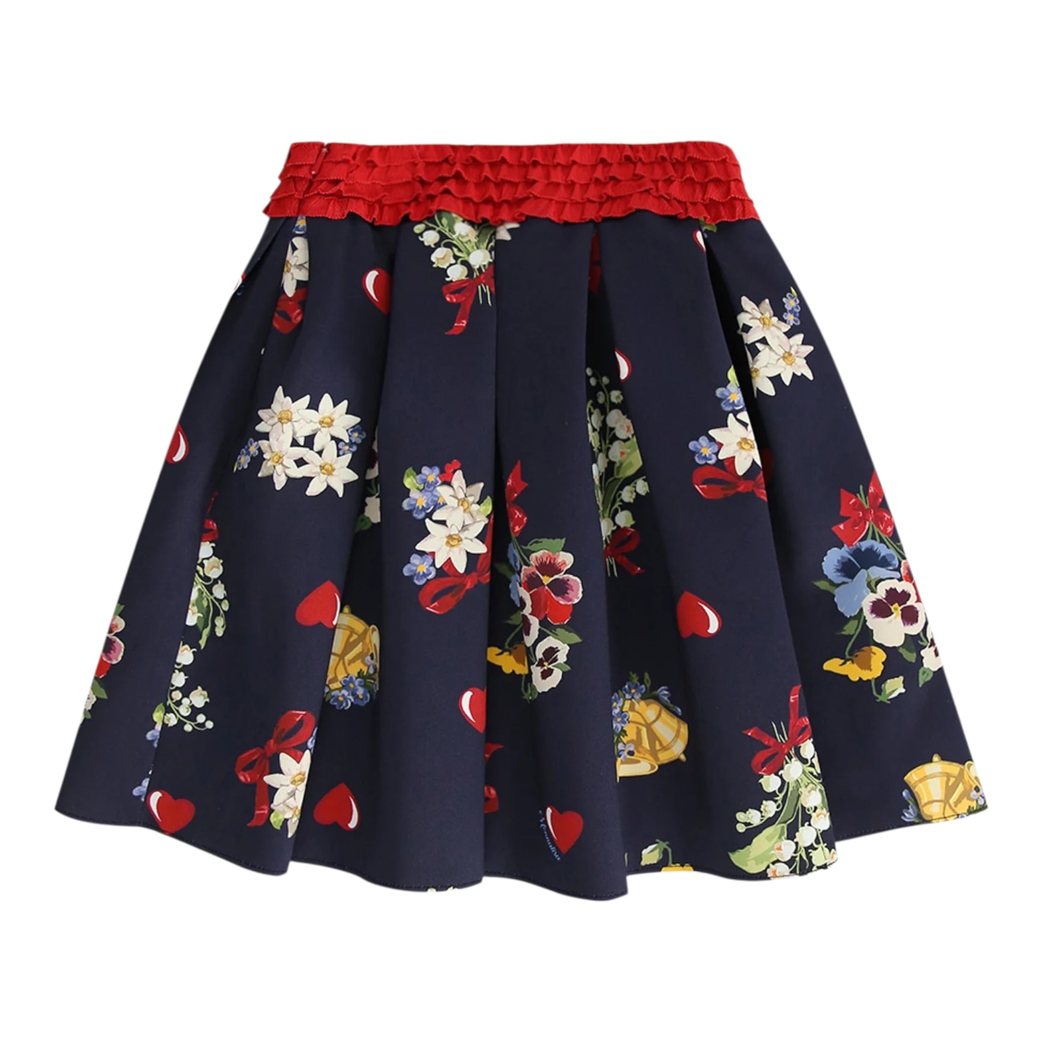 Monnalisa Gonna tinta unita con Elastico In Vita Blu per Bambina 116710 BLU MONNALISA 