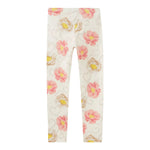 Monnalisa Leggins tinta unita con Fantasia Fiori Panna per Bambina 11B401 PANNA MONNALISA 