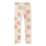 Monnalisa Leggins tinta unita con Fantasia Fiori Panna per Bambina 11B401 PANNA MONNALISA 