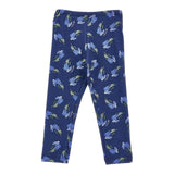 Monnalisa Leggins tinta unita con Fantasia Fiori Blu per Bambina 11B408 BLU MONNALISA 