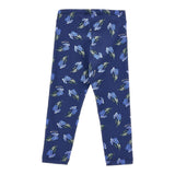 Monnalisa Leggins tinta unita con Fantasia Fiori Blu per Bambina 11B408 BLU MONNALISA 