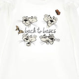 Monnalisa Shirt tinta unita con Stampa Bianco per Bambina 11B621 BIANCO MONNALISA 