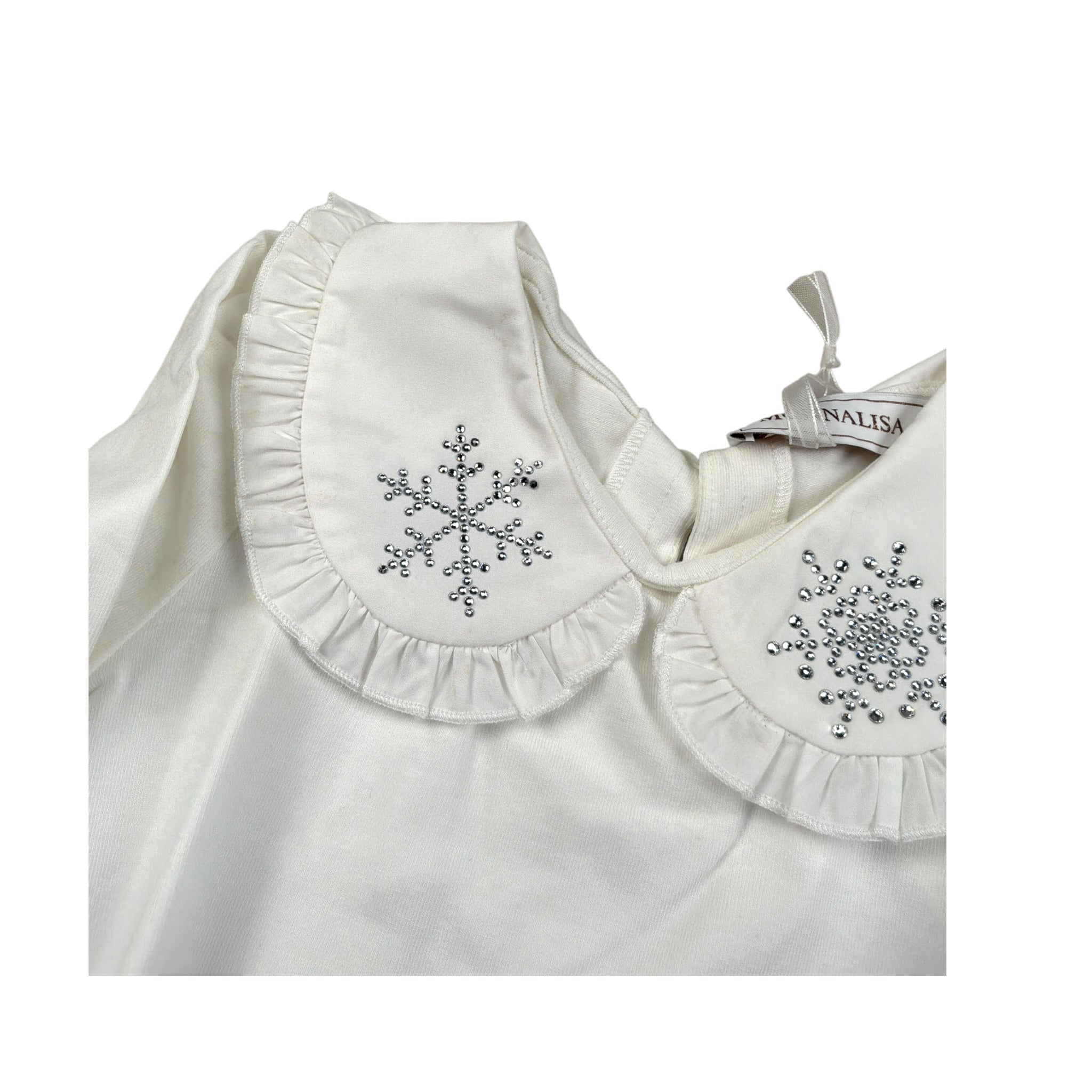 Monnalisa Shirt tinta unita con Colletto Panna per Bambina 11D627J PANNA MONNALISA 