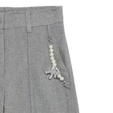 Monnalisa Pantalone tinta unita Von Elastico In Vita Grigio per Bambina 11F414 GRIGIO MONNALISA 