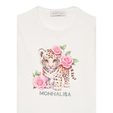 Monnalisa Shirt tinta unita con Stampa Bianco per Bambina 11F627 BIANCO MONNALISA 
