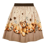 Monnalisa Gonna tinta unita con Stampa Beige per Neonata 11F705N BEIGE MONNALISA 