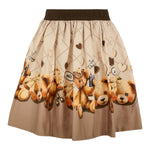 Monnalisa Gonna tinta unita con Stampa Beige per Neonata 11F705N BEIGE MONNALISA 