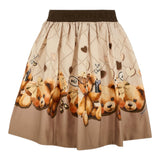 Monnalisa Gonna tinta unita con Stampa Beige per Neonata 11F705N BEIGE MONNALISA 
