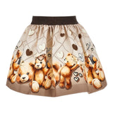 Monnalisa Gonna tinta unita con Stampa Beige per Bambina 11F705XX BEIGE MONNALISA 