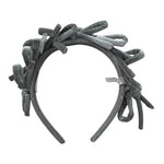 Monnalisa Cerchietto tinta unita con Fiocchi Grigio per Bambina 17D0034702 GRIGIO MONNALISA 