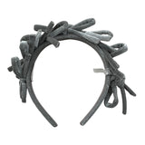 Monnalisa Cerchietto tinta unita con Fiocchi Grigio per Bambina 17D0034702 GRIGIO MONNALISA 