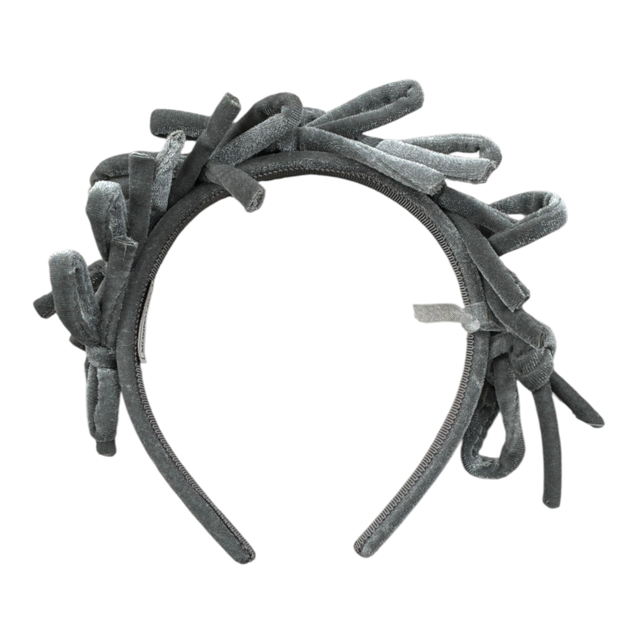 Monnalisa Cerchietto tinta unita con Fiocchi Grigio per Bambina 17D0034702 GRIGIO MONNALISA 