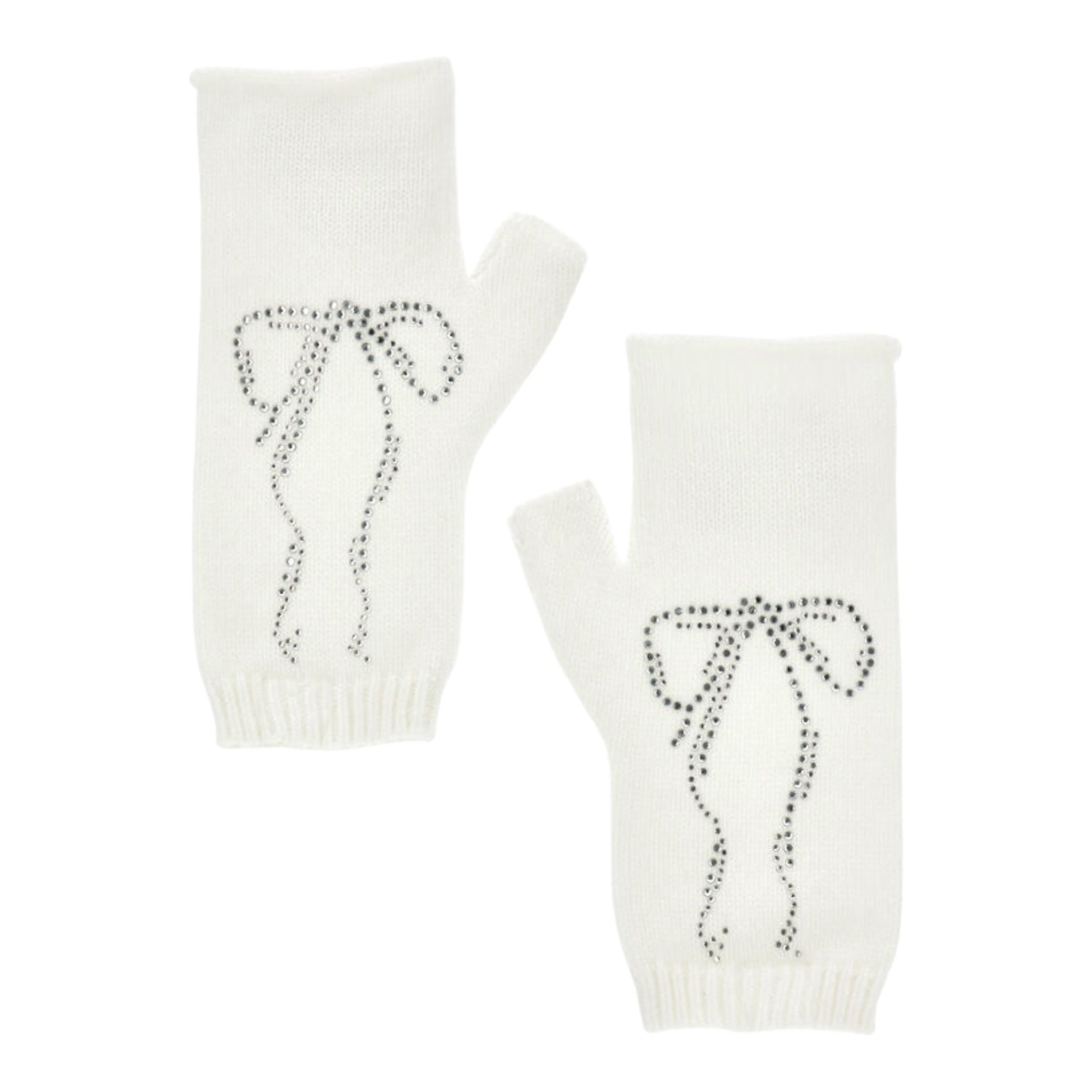 Monnalisa Guanti tinta unita con Brillantini Bianco per Bambina 17D007 BIANCO MONNALISA 