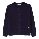 Monnalisa Cardigan tinta unita con Bottoni Blu per Bambina 17D802X BLU MONNALISA 