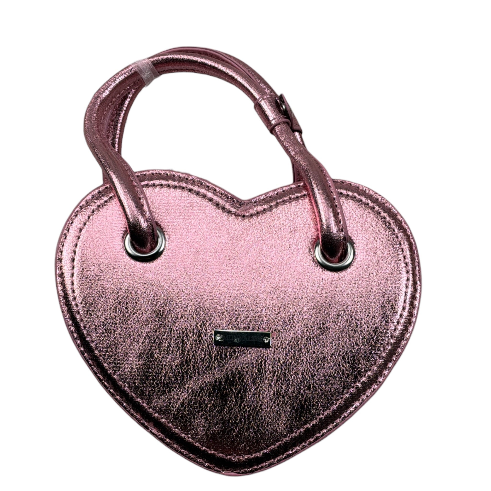 Monnalisa Borsa tinta unita Forma Cuore Rosa per Bambina 17F003 ROSA MONNALISA 