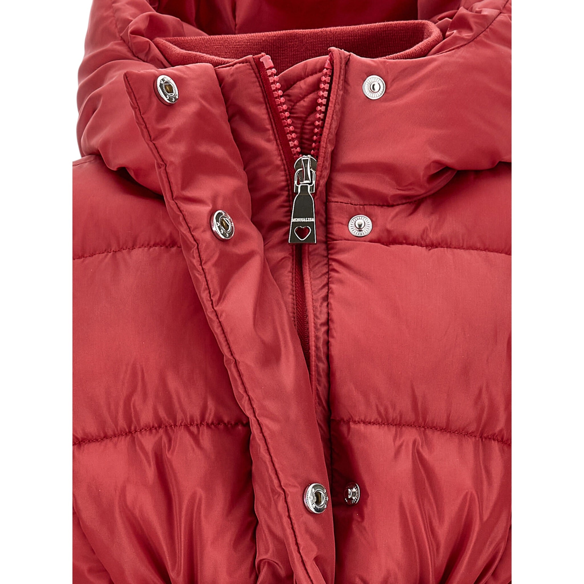 Monnalisa Giubbino tinta unita con Cappuccio Rosso per Neonata 17F101 ROSSO MONNALISA 
