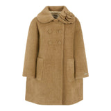 Monnalisa Cappotto tinta unita Doppiopetto Cammello per Bambina 17F109X CAMMELLO MONNALISA 