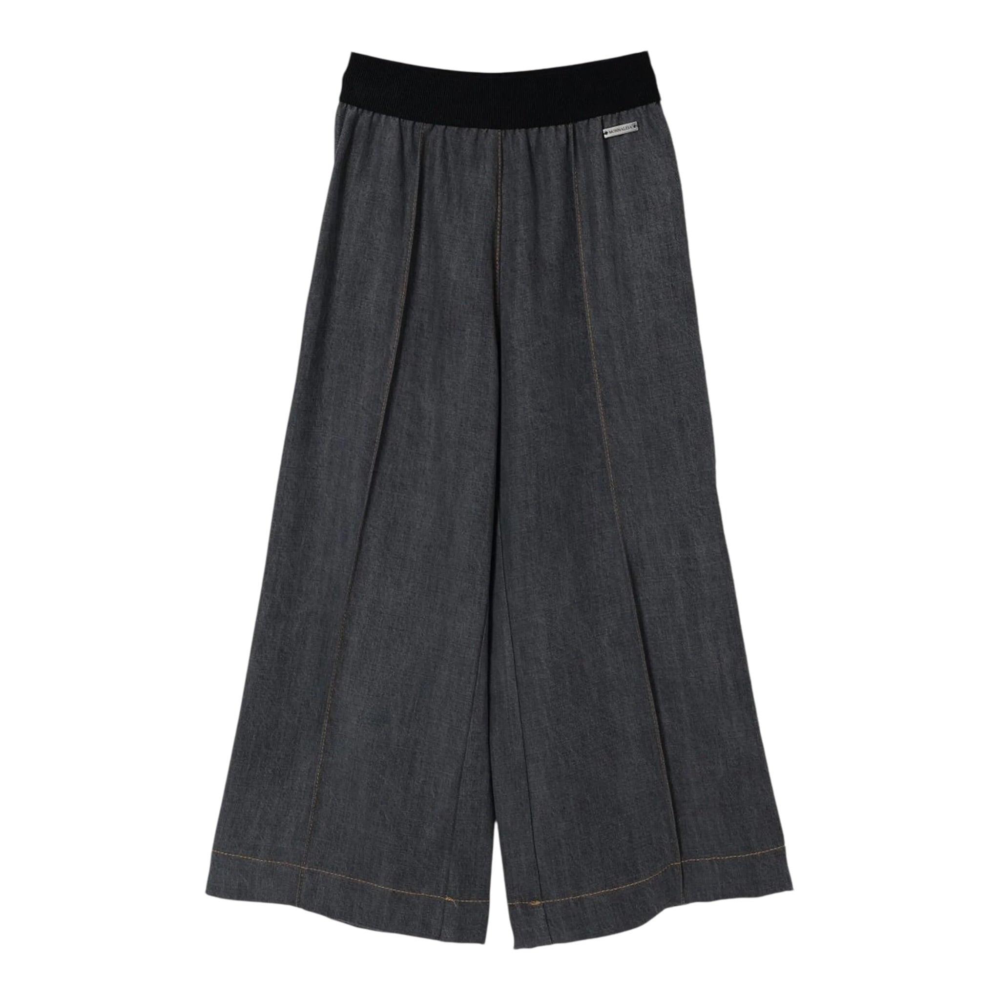 Monnalisa Pantalone tinta unita Modello Palazzo Grigio per Bambina 17F402 GRIGIO MONNALISA 