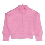 Monnalisa Felpa tinta unita con Zip Rosa per Bambina 17F800 ROSA MONNALISA 
