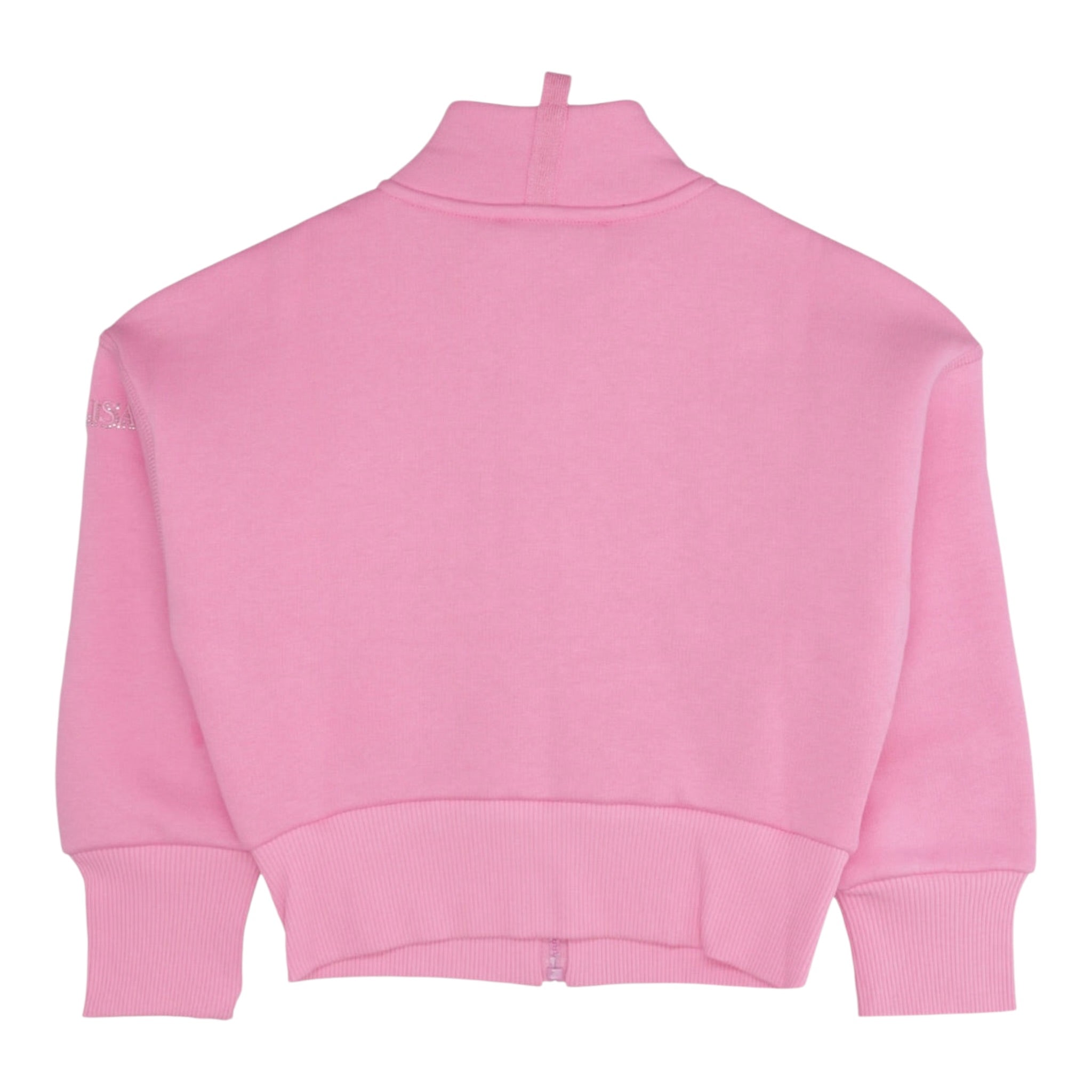 Monnalisa Felpa tinta unita con Zip Rosa per Bambina 17F800 ROSA MONNALISA 