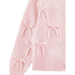 Monnalisa Cardigan tinta unita con Applicazioni Rosa per Bambina 17F801X ROSA MONNALISA 