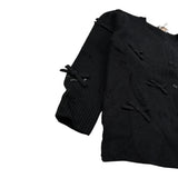 Monnalisa Cardigan tinta unita con Applicazioni Nero per Bambina 17F801XX NERO MONNALISA 